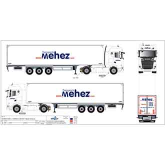 Scania 500 S tracteur + remorque Chéreau Transports Mehez au 1/43ème Eligor